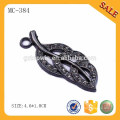 MC384 Cheap leaf shape hang type metal tags for clothing wholesale